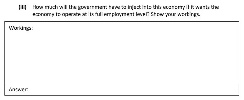 2023 Question 13 (b) exam extract