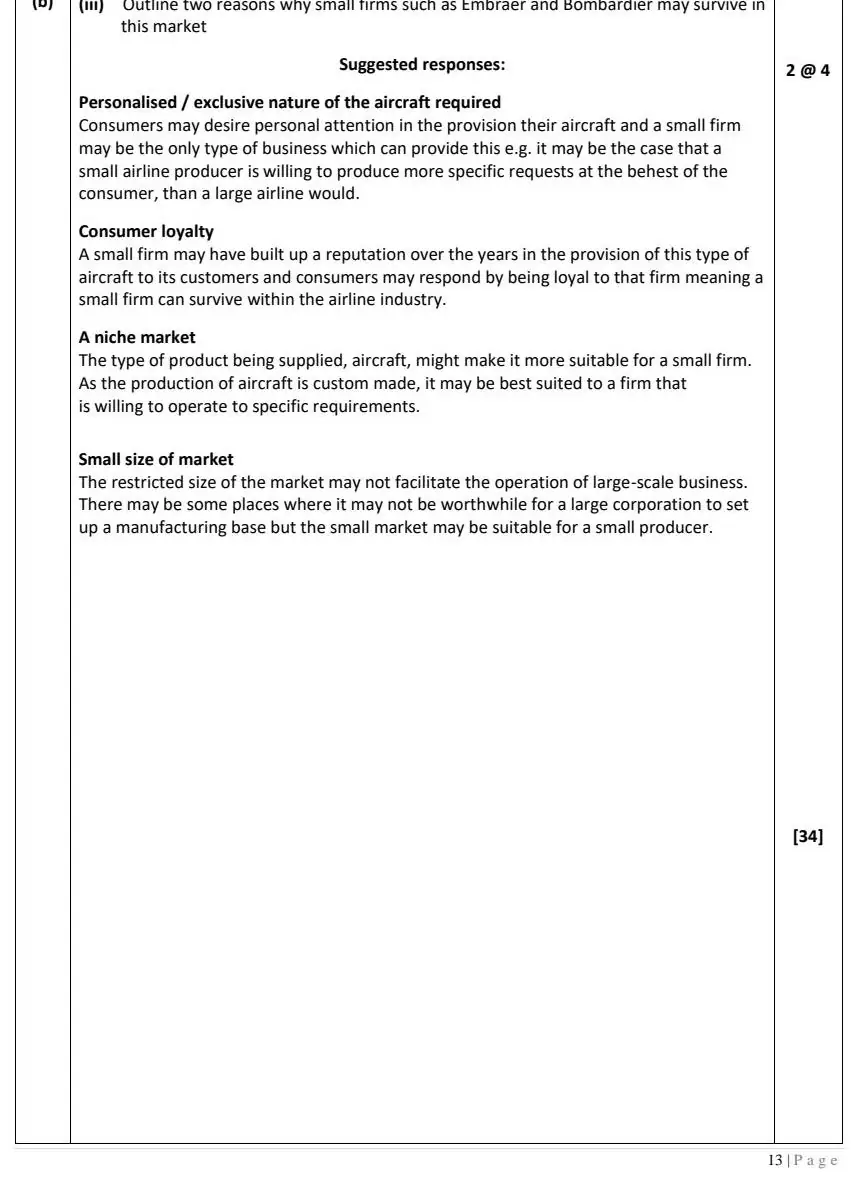 2021 Question 11 (b) marking scheme extract