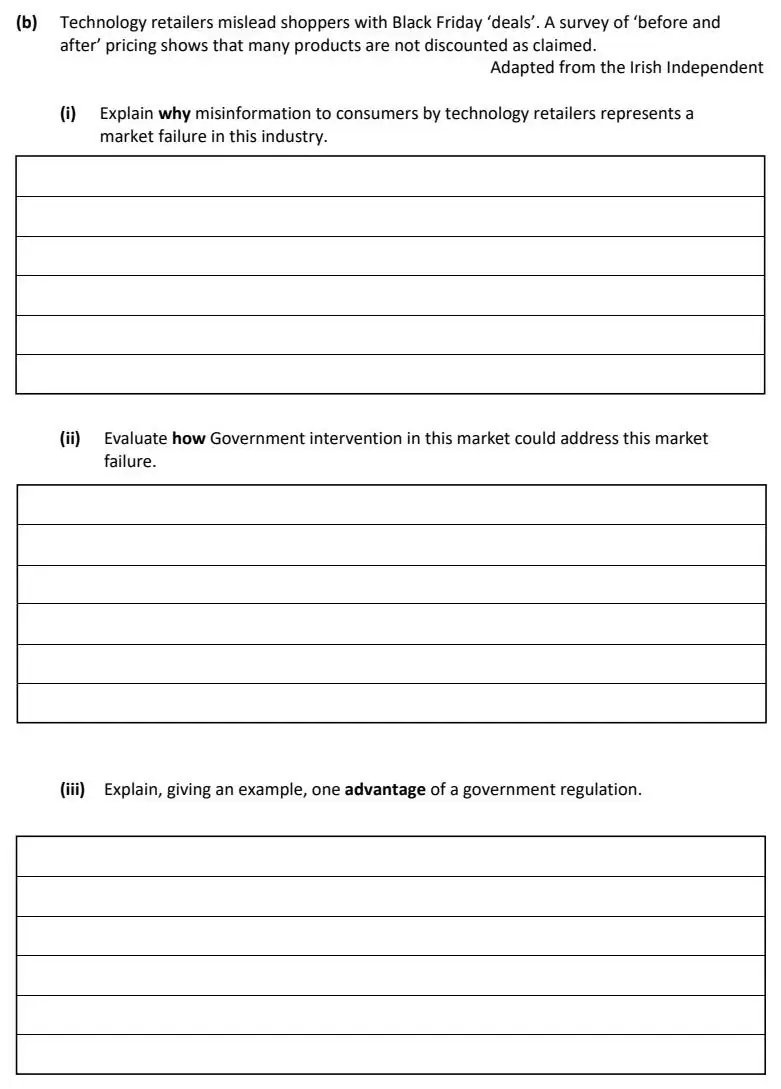 2021 Question 13 (b) exam extract