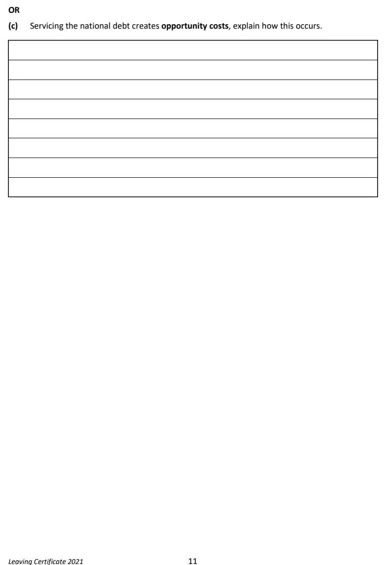 2021 Question 7 exam extract