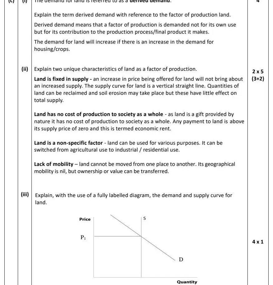 2022 Def Question 16 (b) marking scheme extract