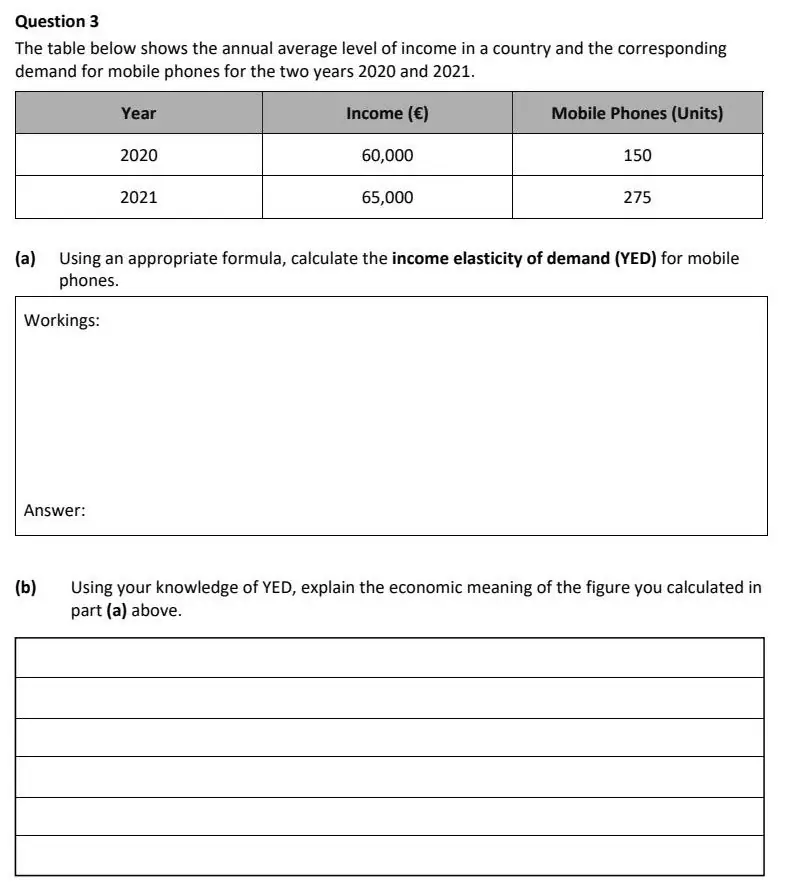 2022 Def Question 3 exam extract