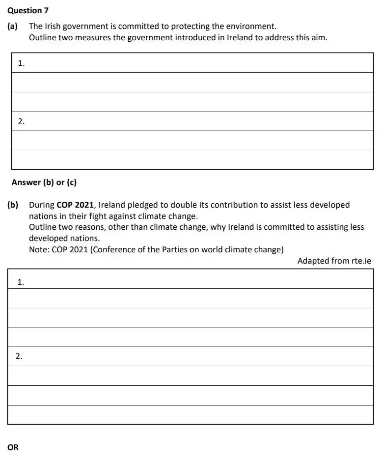 2022 Def Question 7 exam extract