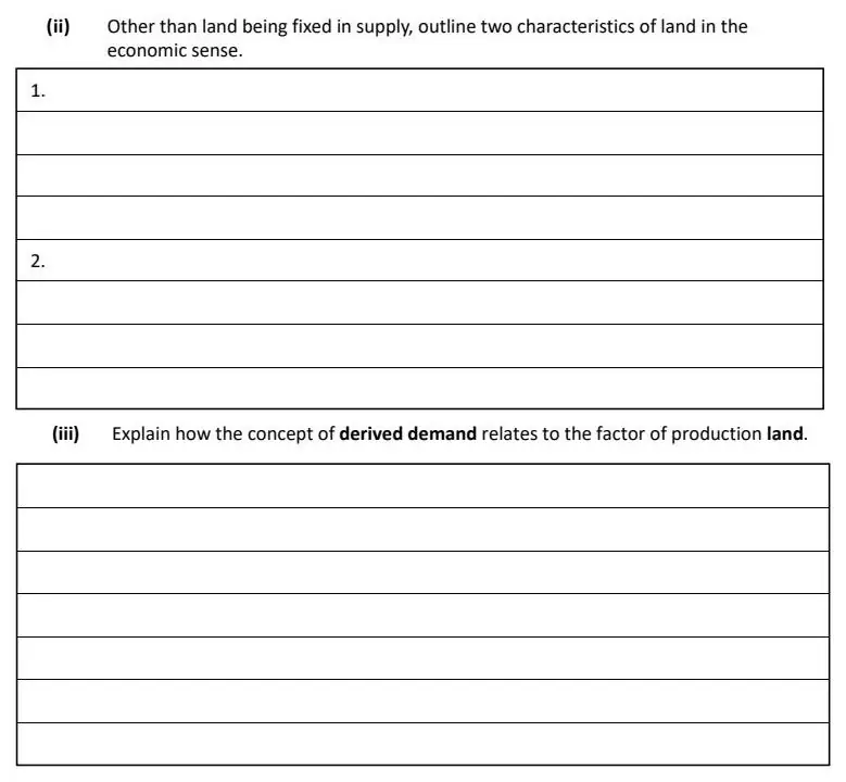2022 Question 11 (b) exam extract