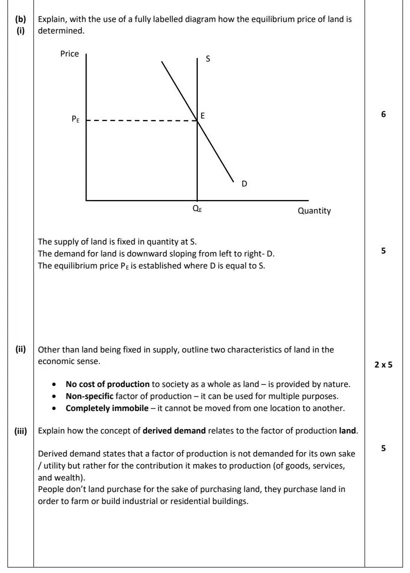 2022 Question 11 (c) marking scheme extract