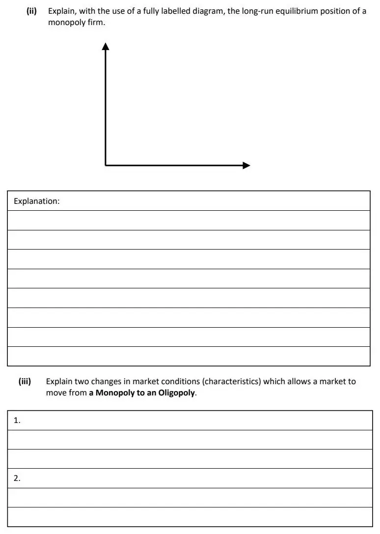 2022 Question 12 (b) exam extract