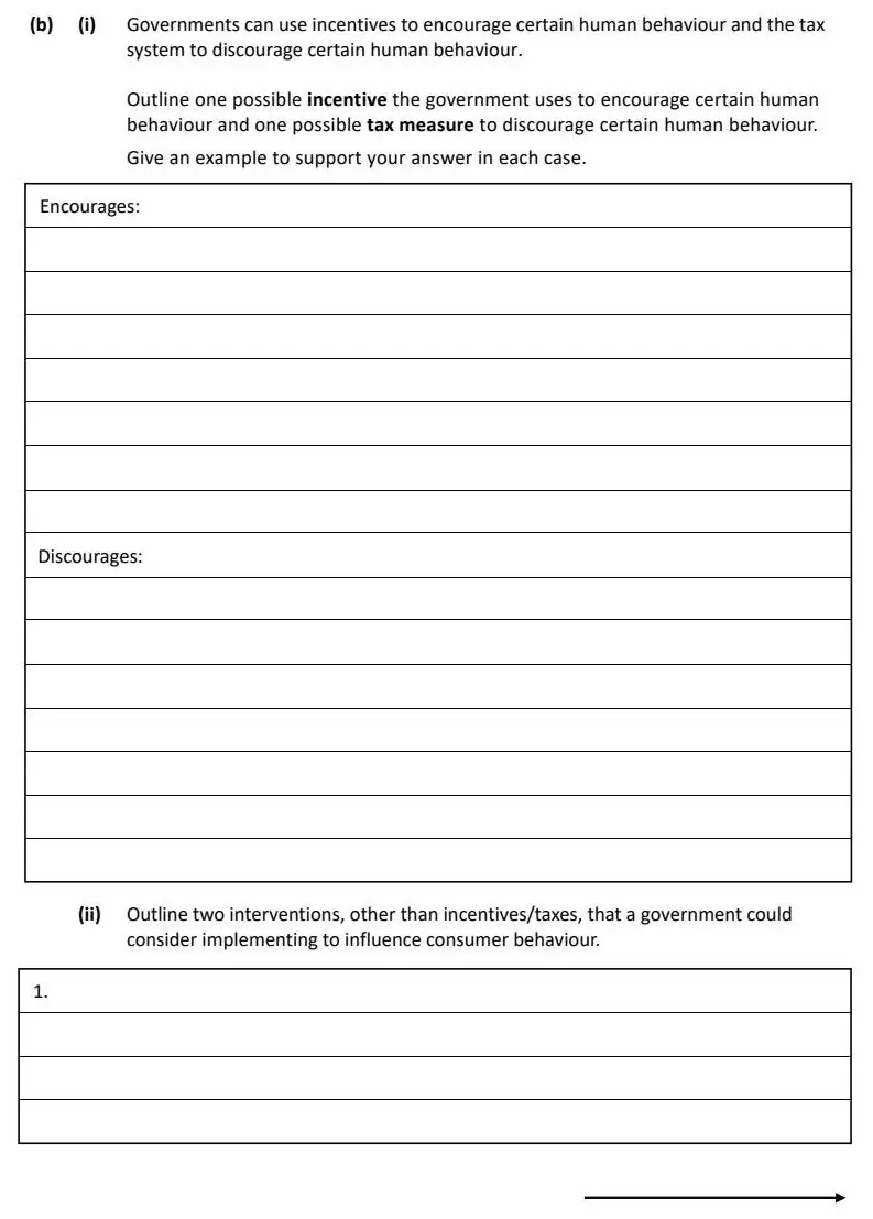 2022 Question 13 (b) exam extract