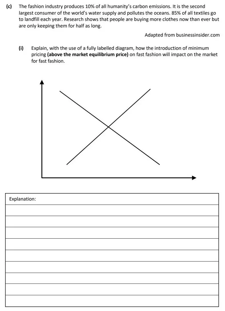 2022 Question 16 (b) & (c) exam extract