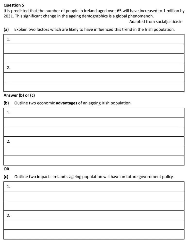2022 Question 5 exam extract