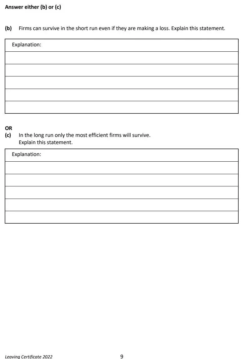 2022 Question 6 exam extract