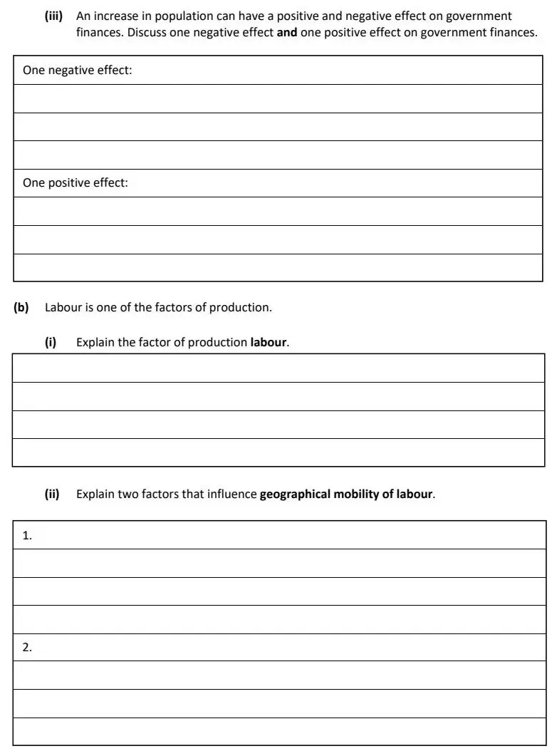 2023 Question 11 (a) & (b) exam extract