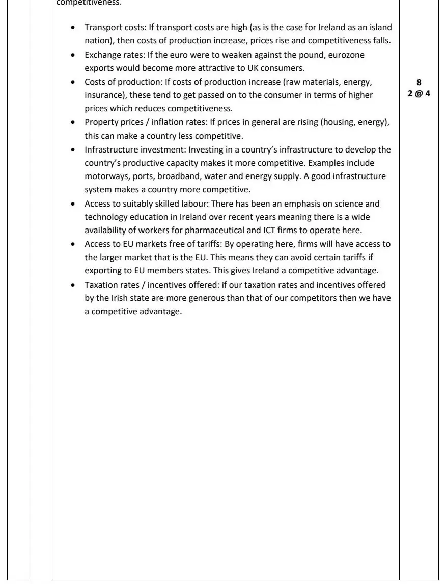 2023 Question 13 (c) marking scheme extract