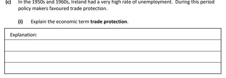 2023 Question 14 (c) exam extract
