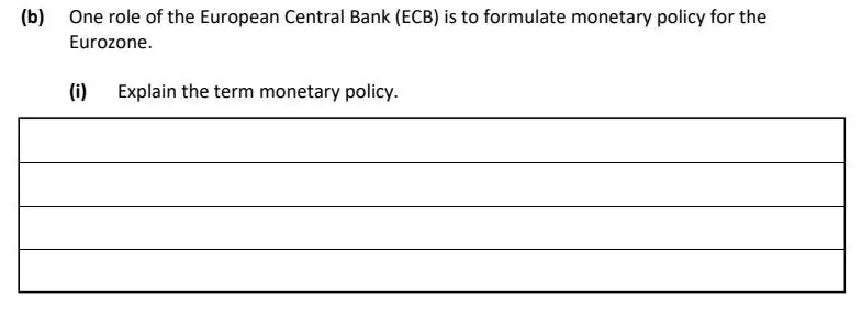 2023 Question 15 (b) exam extract
