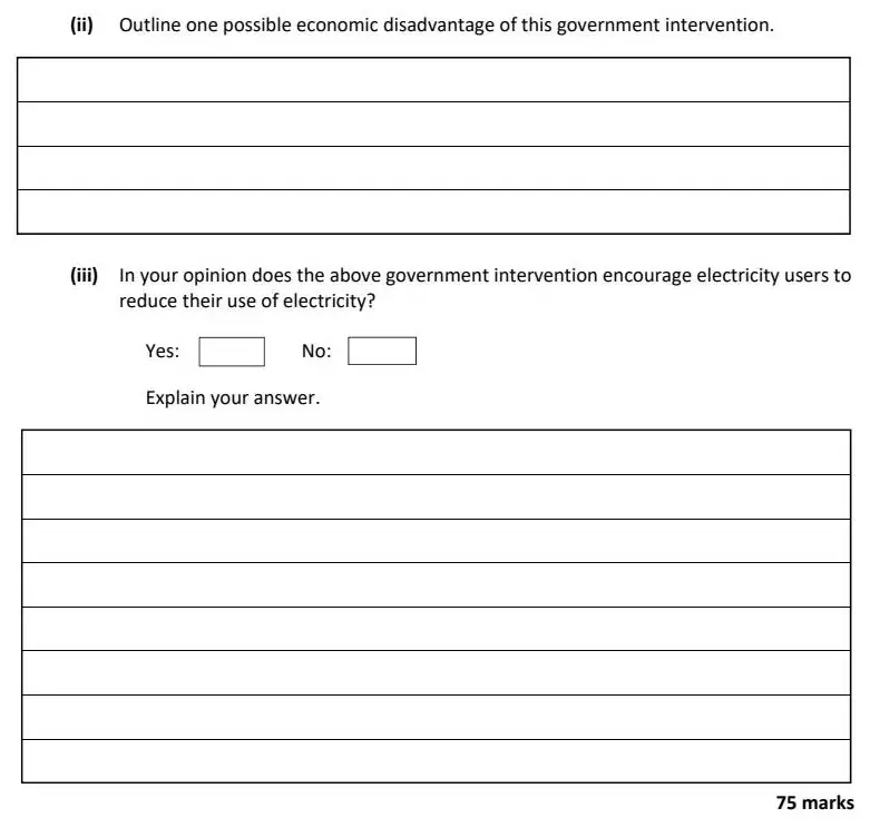 2023 Question 15 (c) exam extract