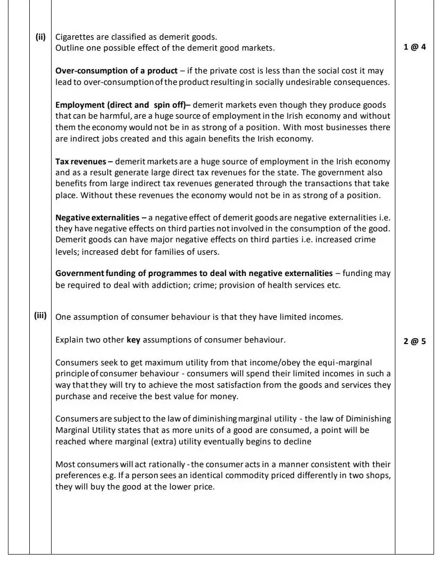 2024 Question 12 (c) marking scheme extract