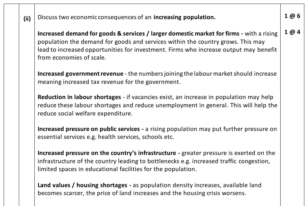 2024 Question 13 (a)(i)-(ii) marking scheme extract