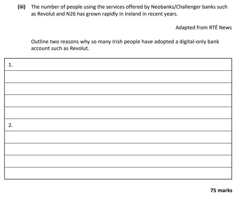 2024 Question 14 (c) exam extract