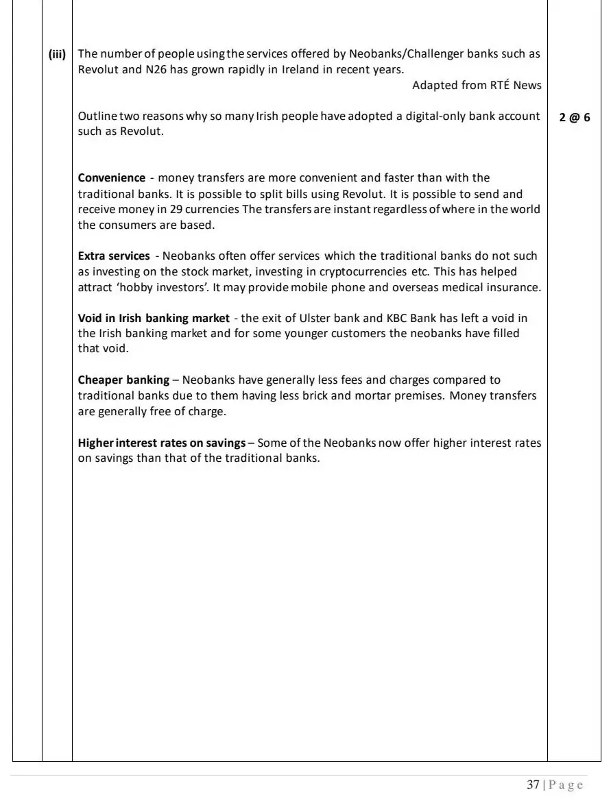 2024 Question 3 marking scheme extract