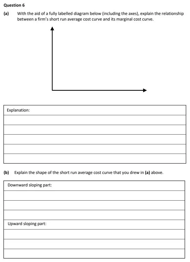 2024 Question 6 exam extract