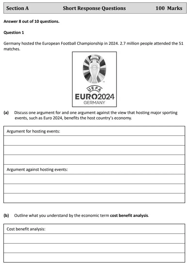 2025 Question 1 exam extract