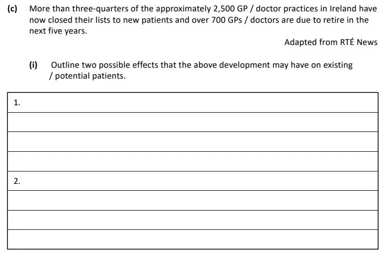 2025 Question 11 (c) exam extract