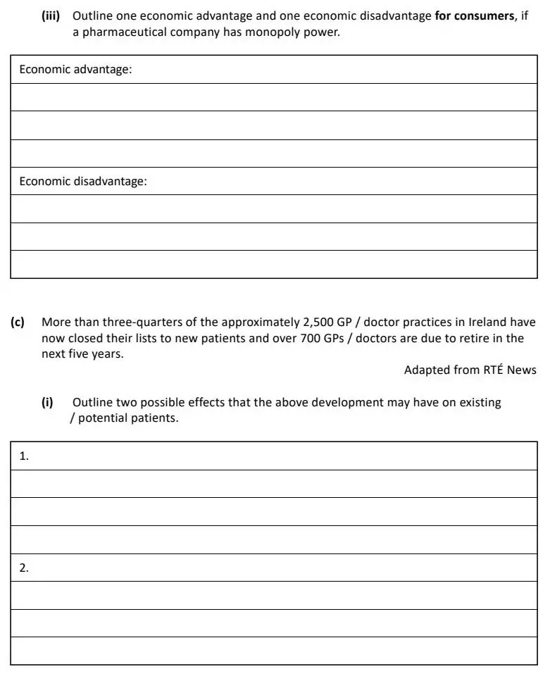 2025 Question 11 (c) exam extract