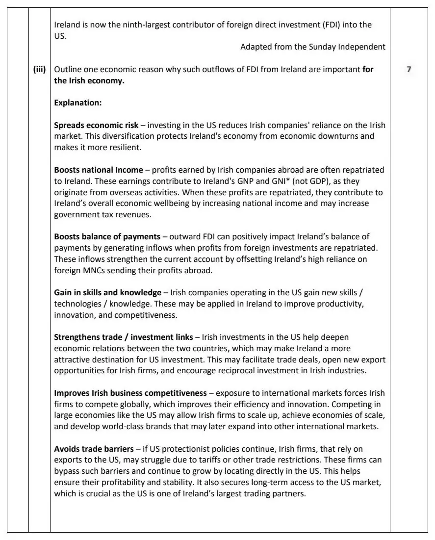 2025 Question 13 (a) marking scheme extract