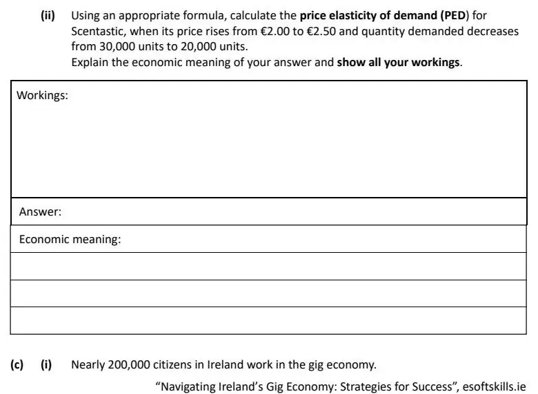 2025 Question 14 (b) exam extract