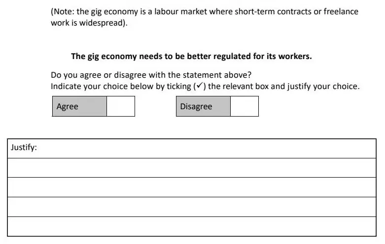 2025 Question 14 (c) exam extract