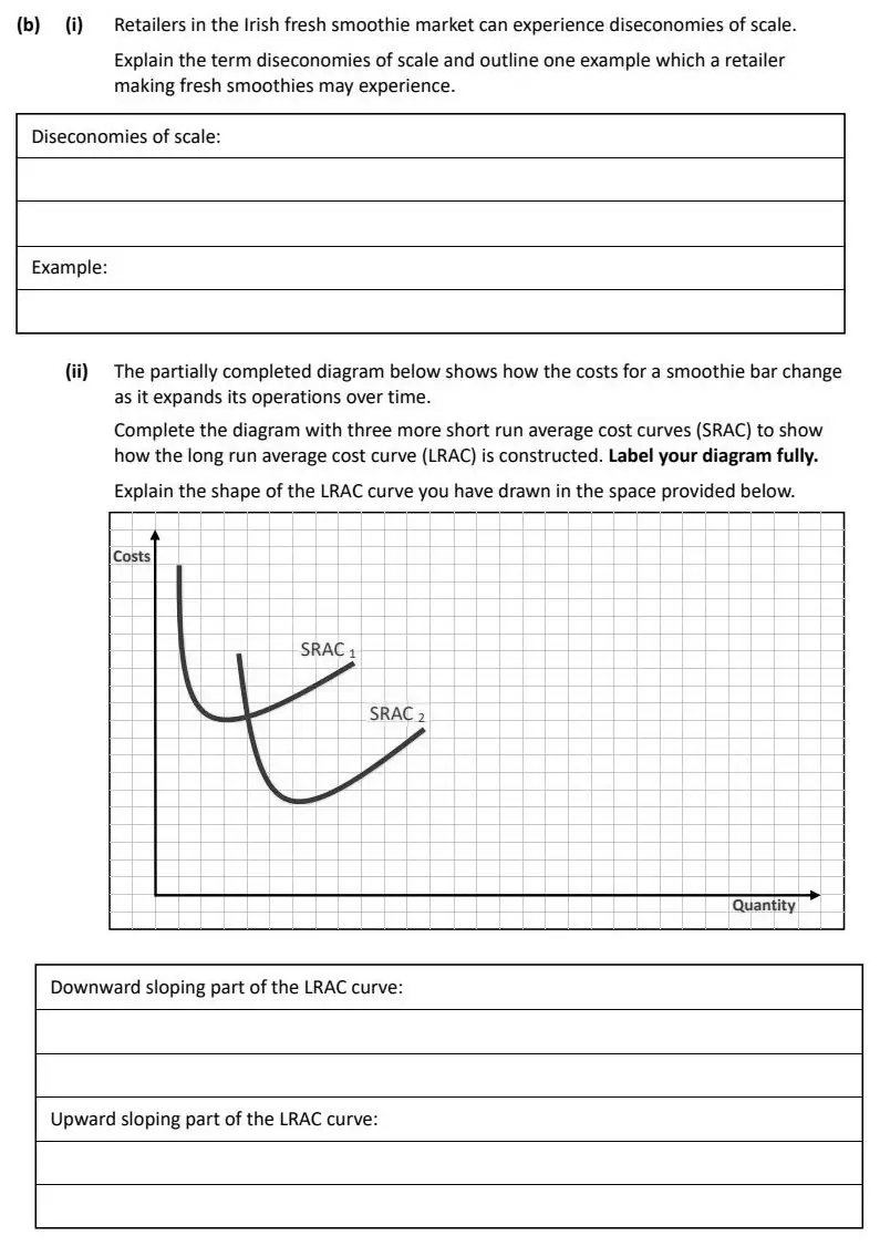 2025 Question 16 (a) & (b) exam extract