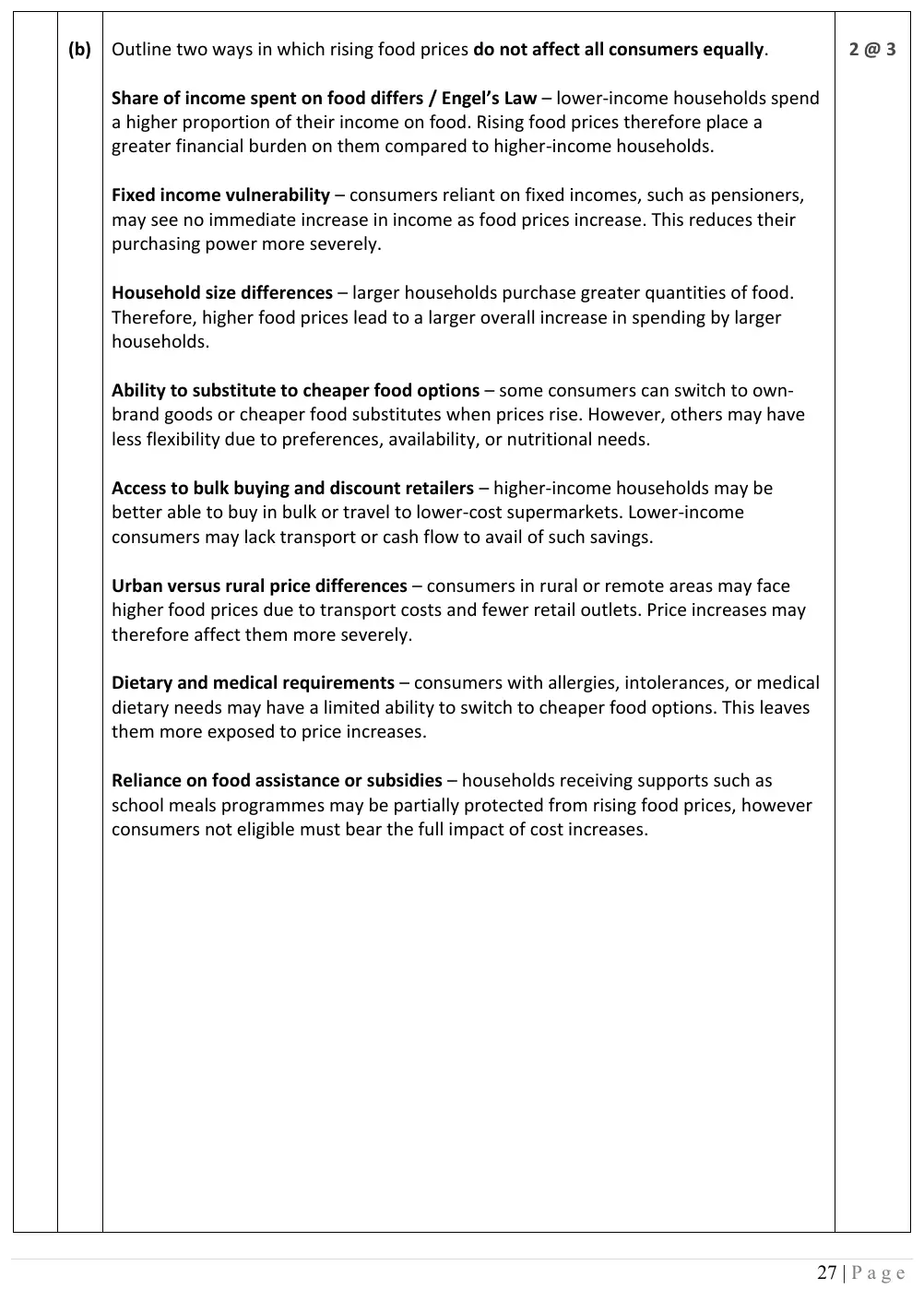 2026 marking scheme extract