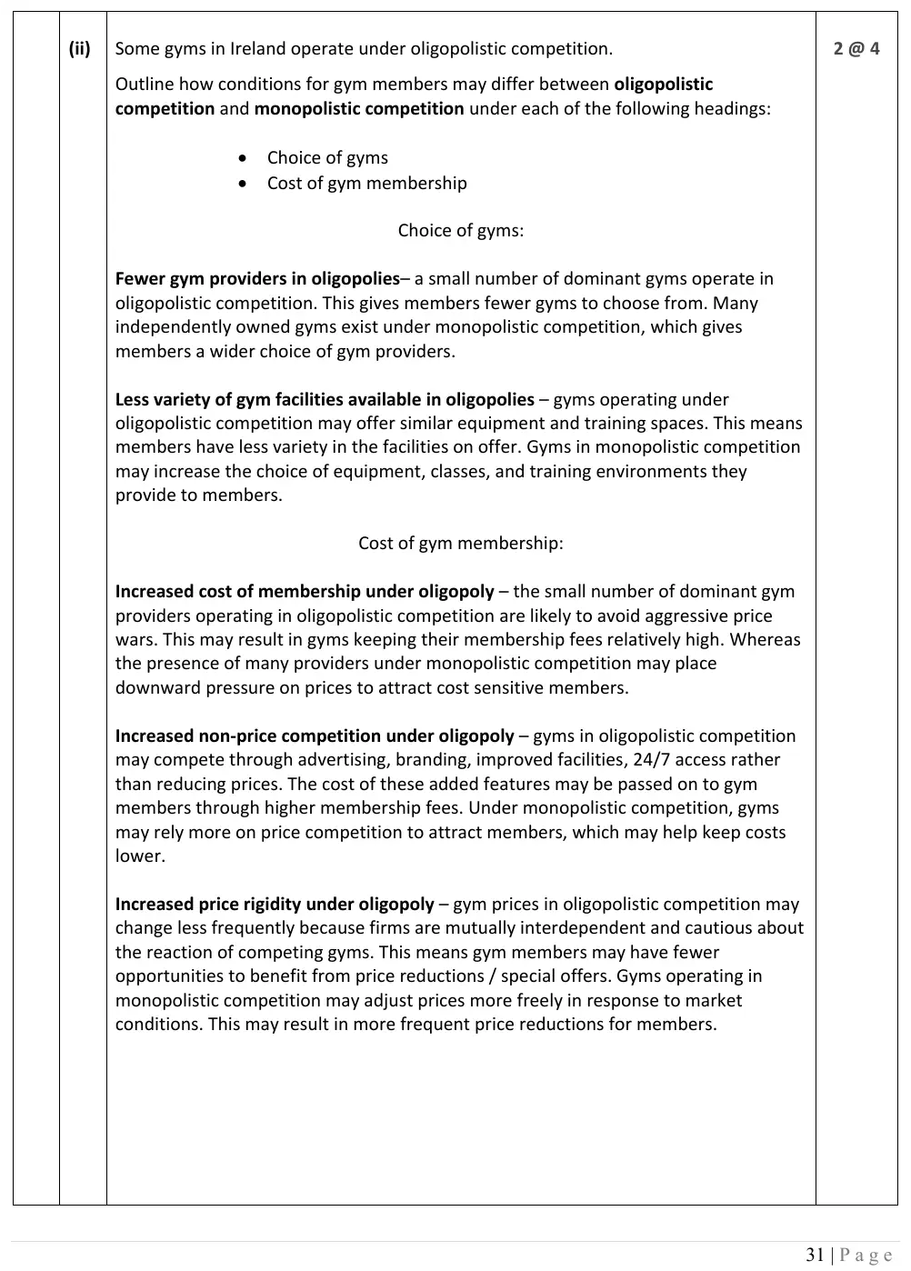 2026 marking scheme extract