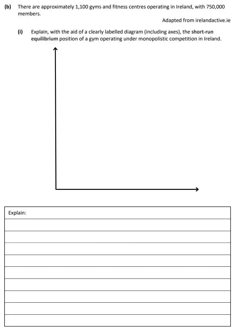 2026 Question 11 (b) exam extract