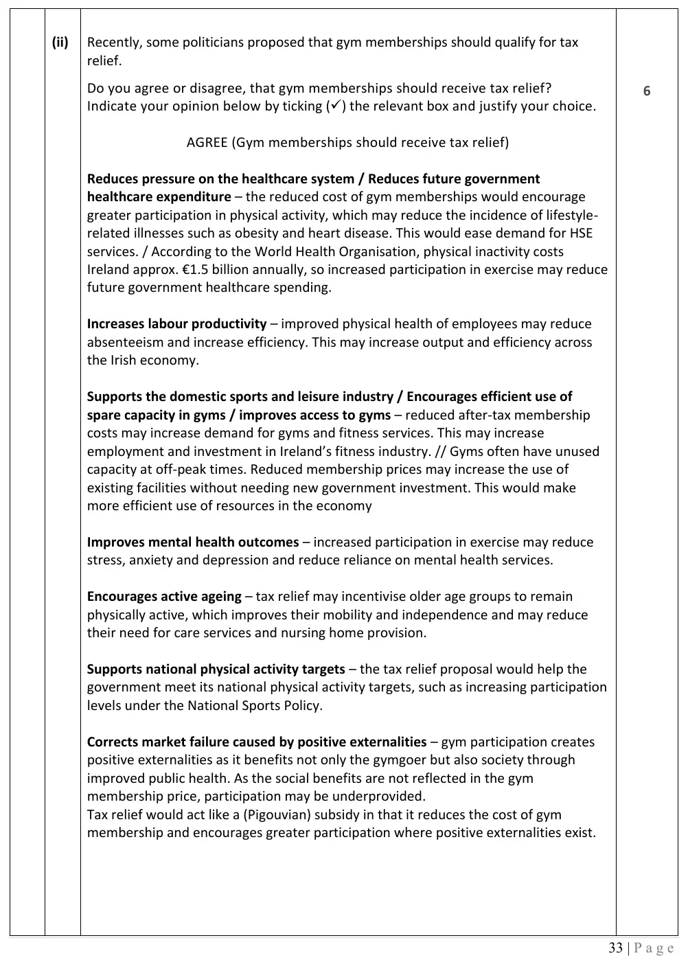 2026 marking scheme extract