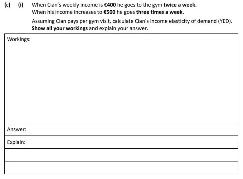 2026 Question 11 (c) exam extract