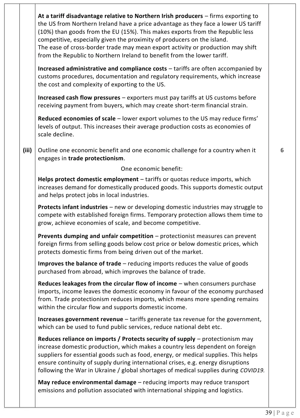 2026 marking scheme extract