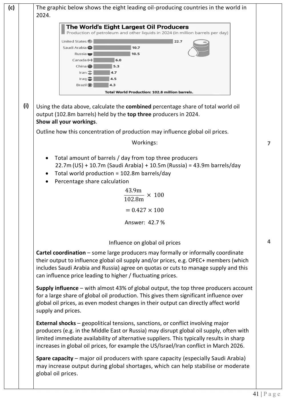 2026 marking scheme extract
