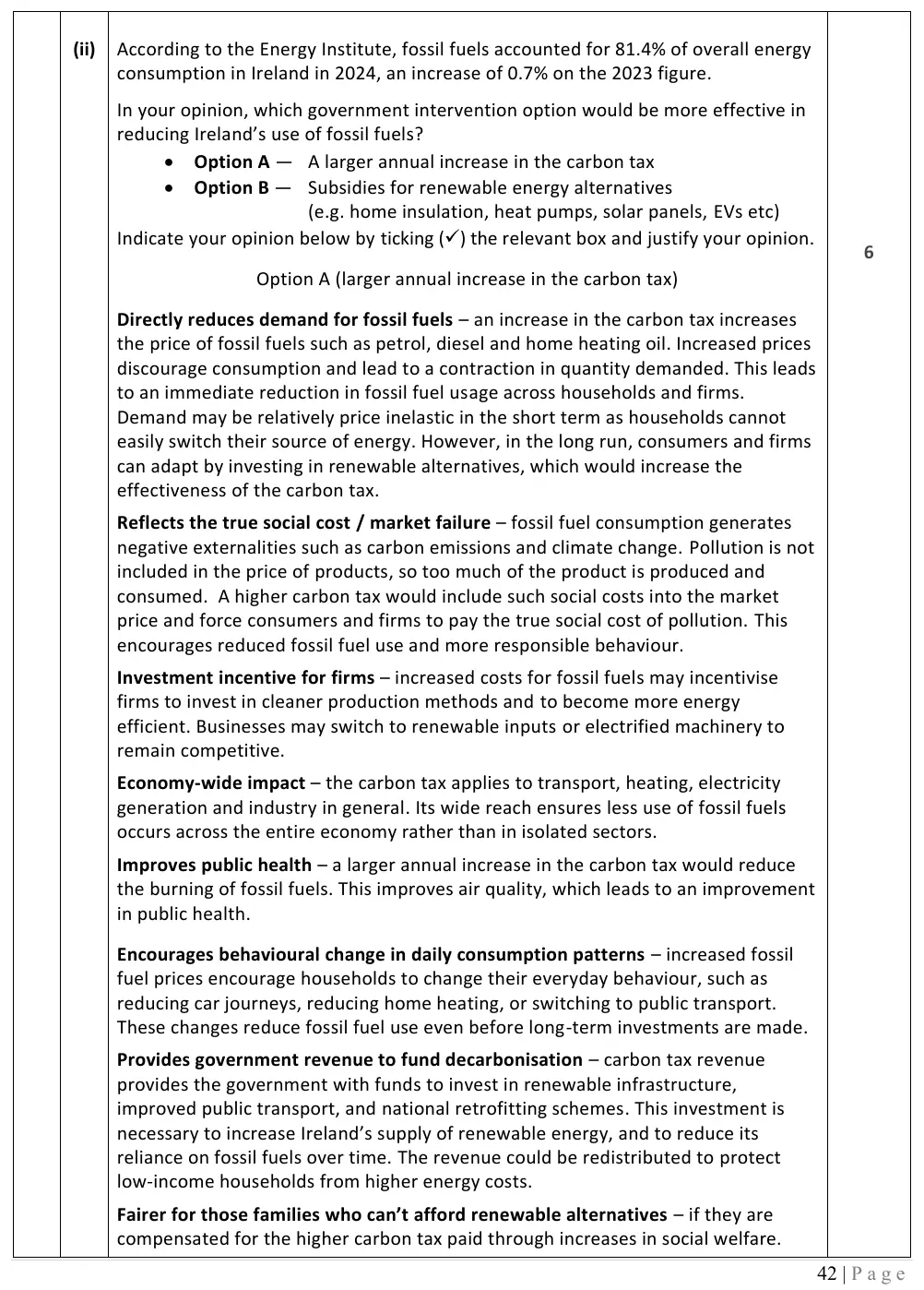 2026 marking scheme extract