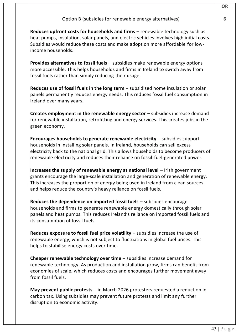 2026 marking scheme extract