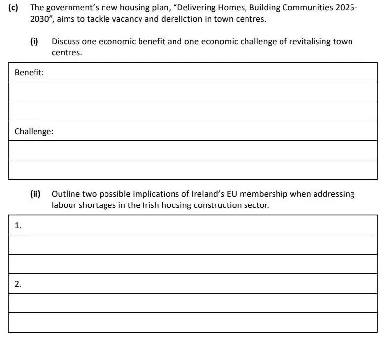 2026 Question 13 (c) exam extract