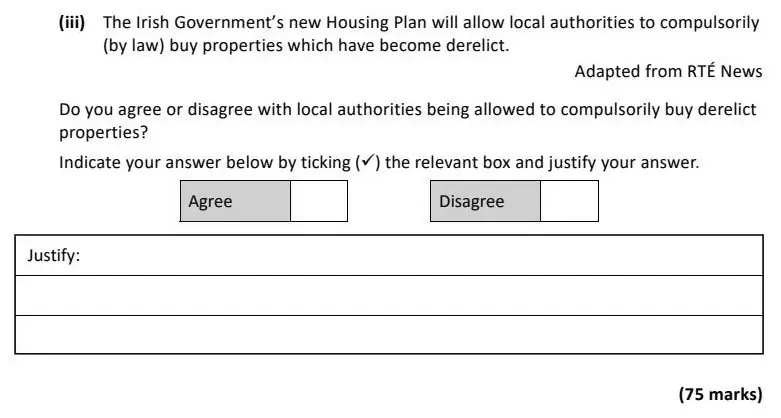 2026 Question 13 (c) exam extract