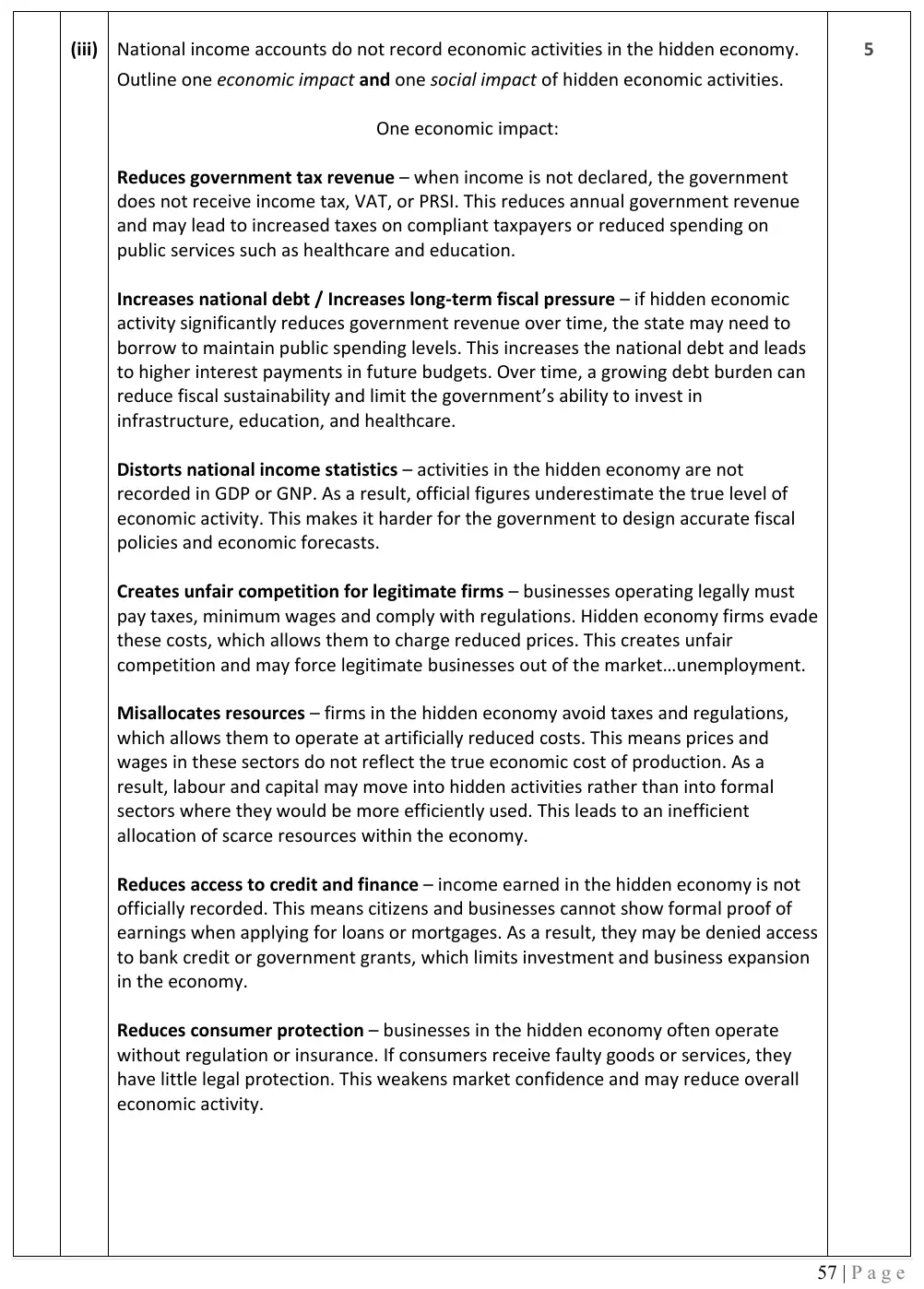 2026 marking scheme extract