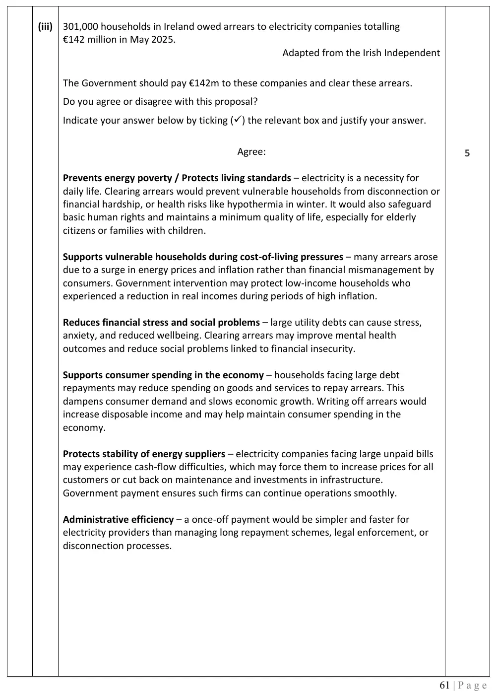 2026 marking scheme extract