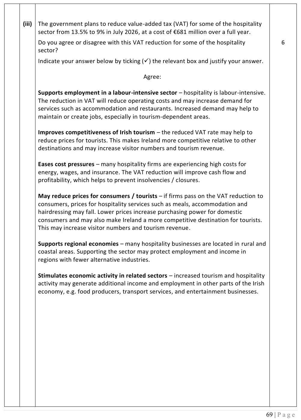 2026 marking scheme extract