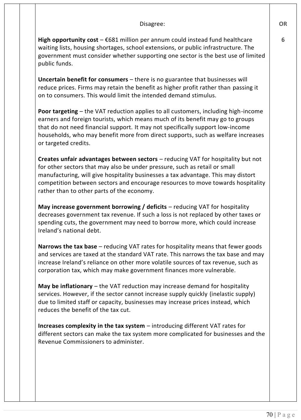 2026 marking scheme extract