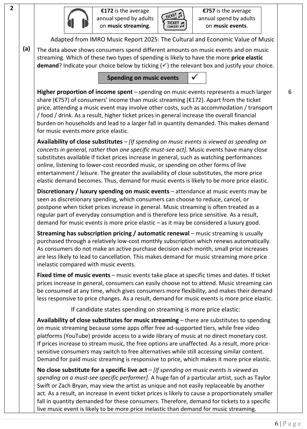 2026 marking scheme extract