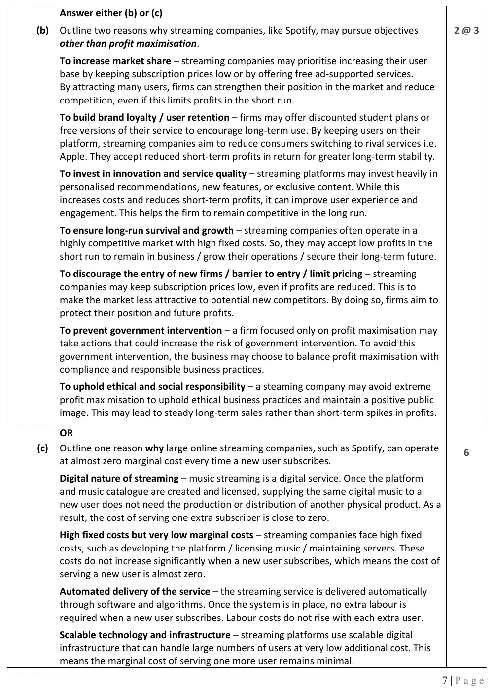 2026 marking scheme extract