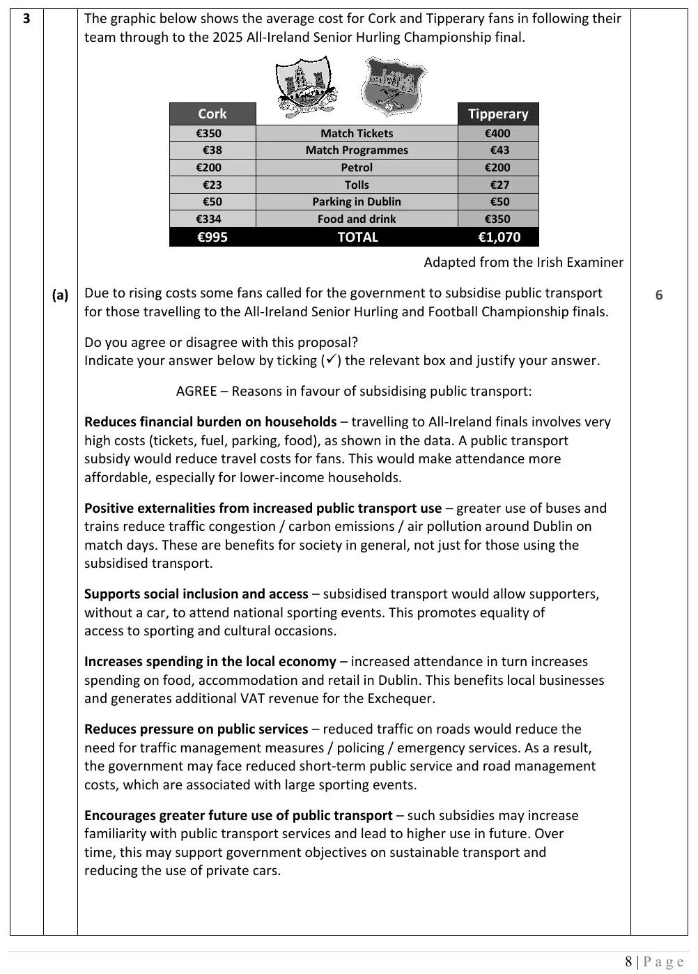 2026 marking scheme extract
