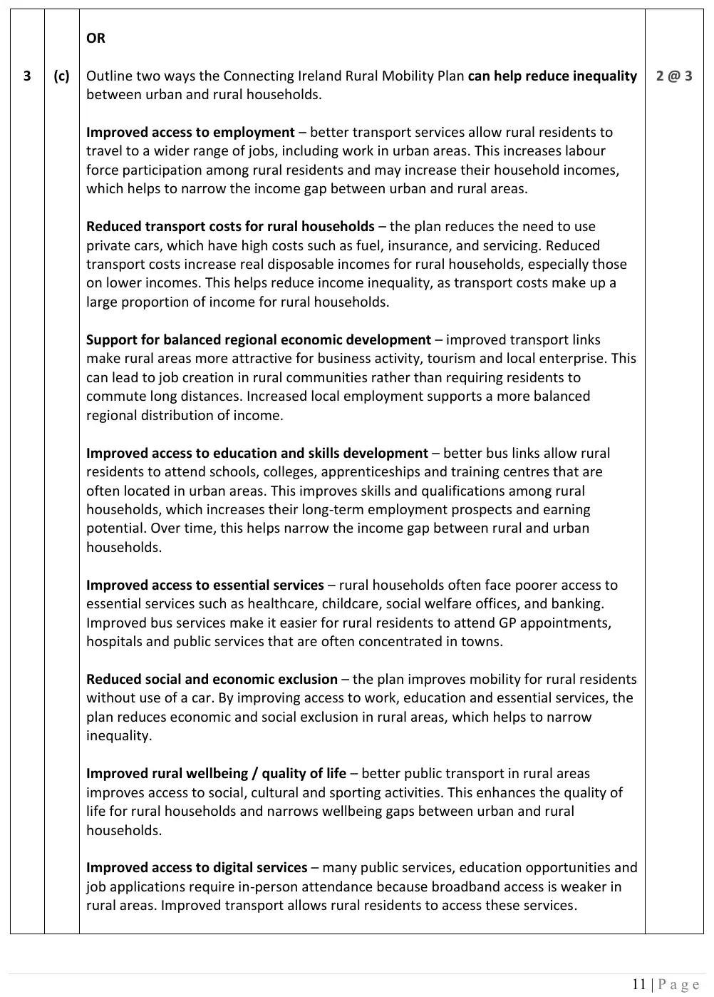 2026 marking scheme extract